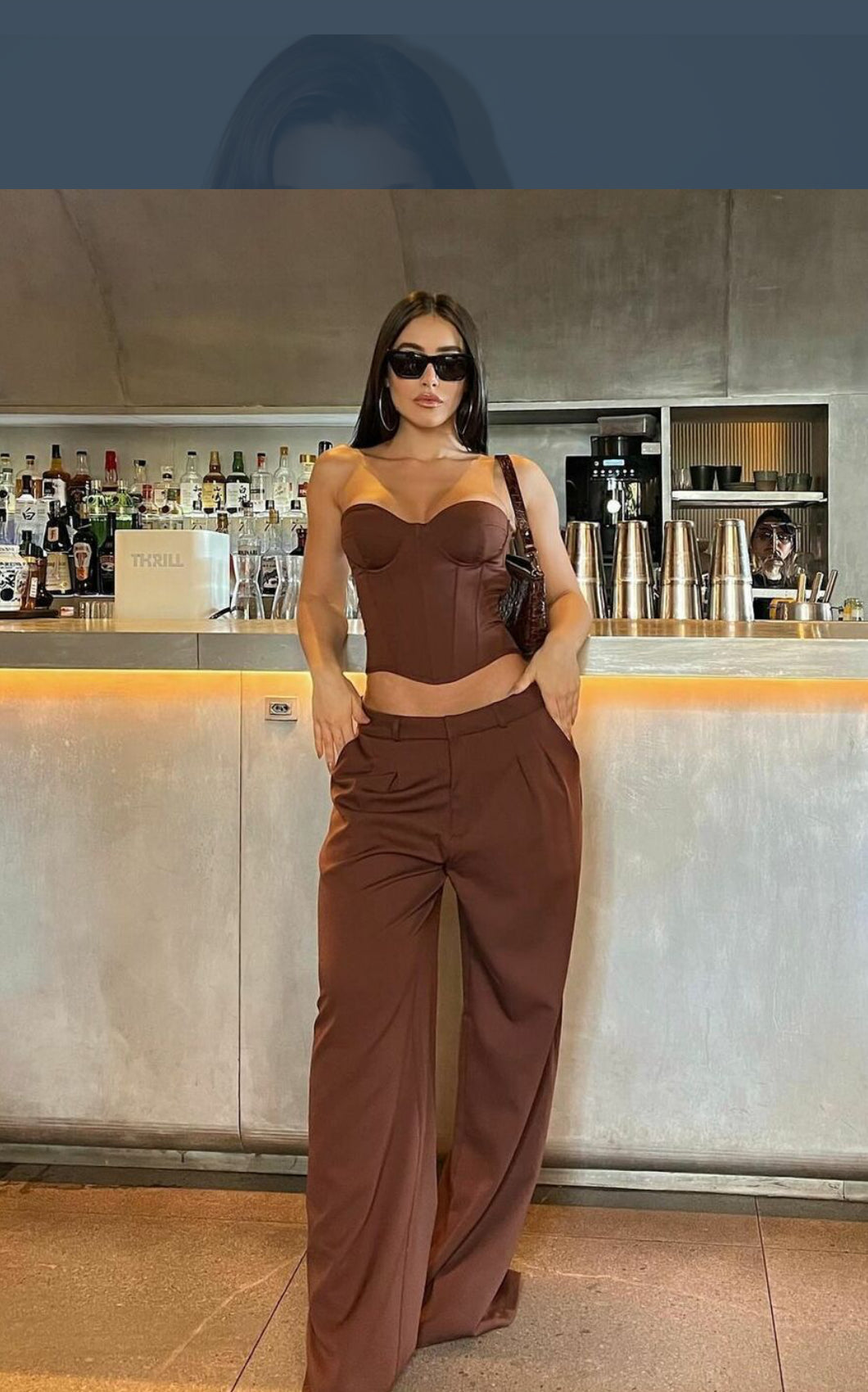 Coordinato Melany corpetto più pantaloni larghi vestibilita morbida comoda