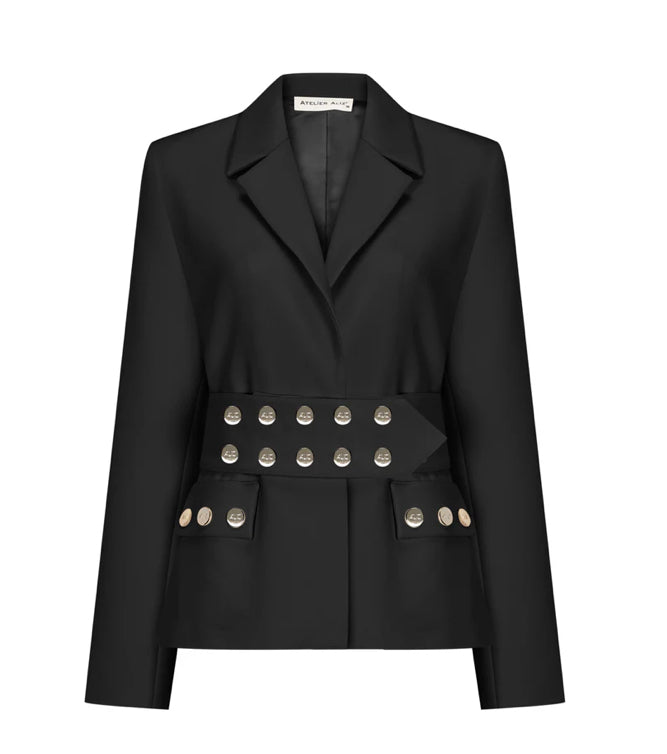 Tailleur LUANA Giacca e cinta con borchie pantaloni sigaretta