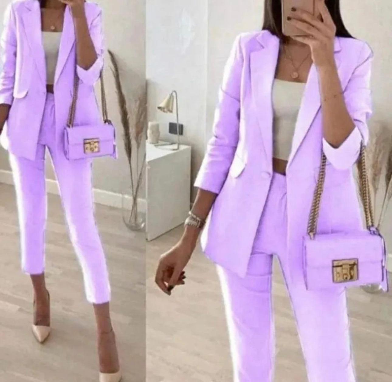 Tailleur Maria Vittoria giacca foderata con pantaloni sigaretta in coordinato tessuto leggermente elasticizzato ottima vestibilita Made in Italy 🇮🇹