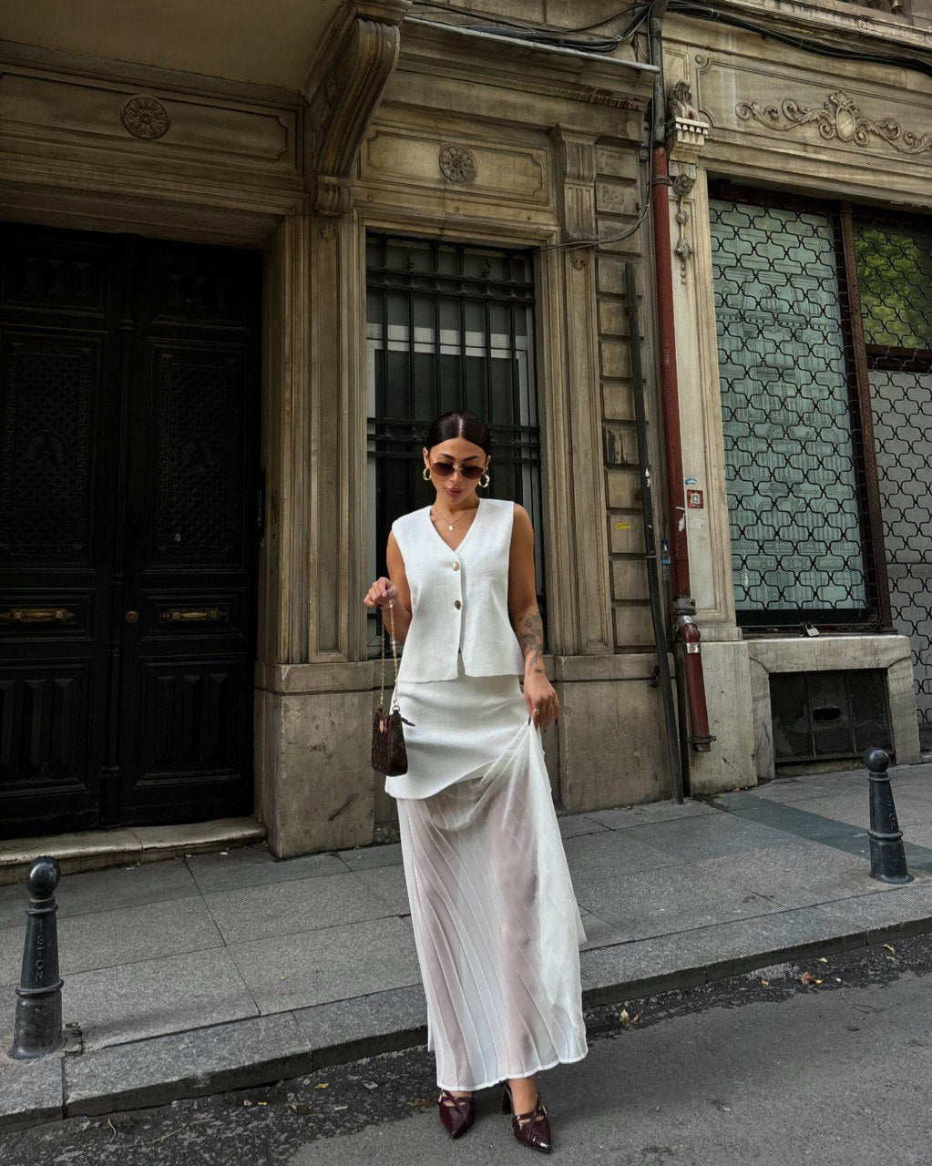 Set KATIA gilet con gonna
