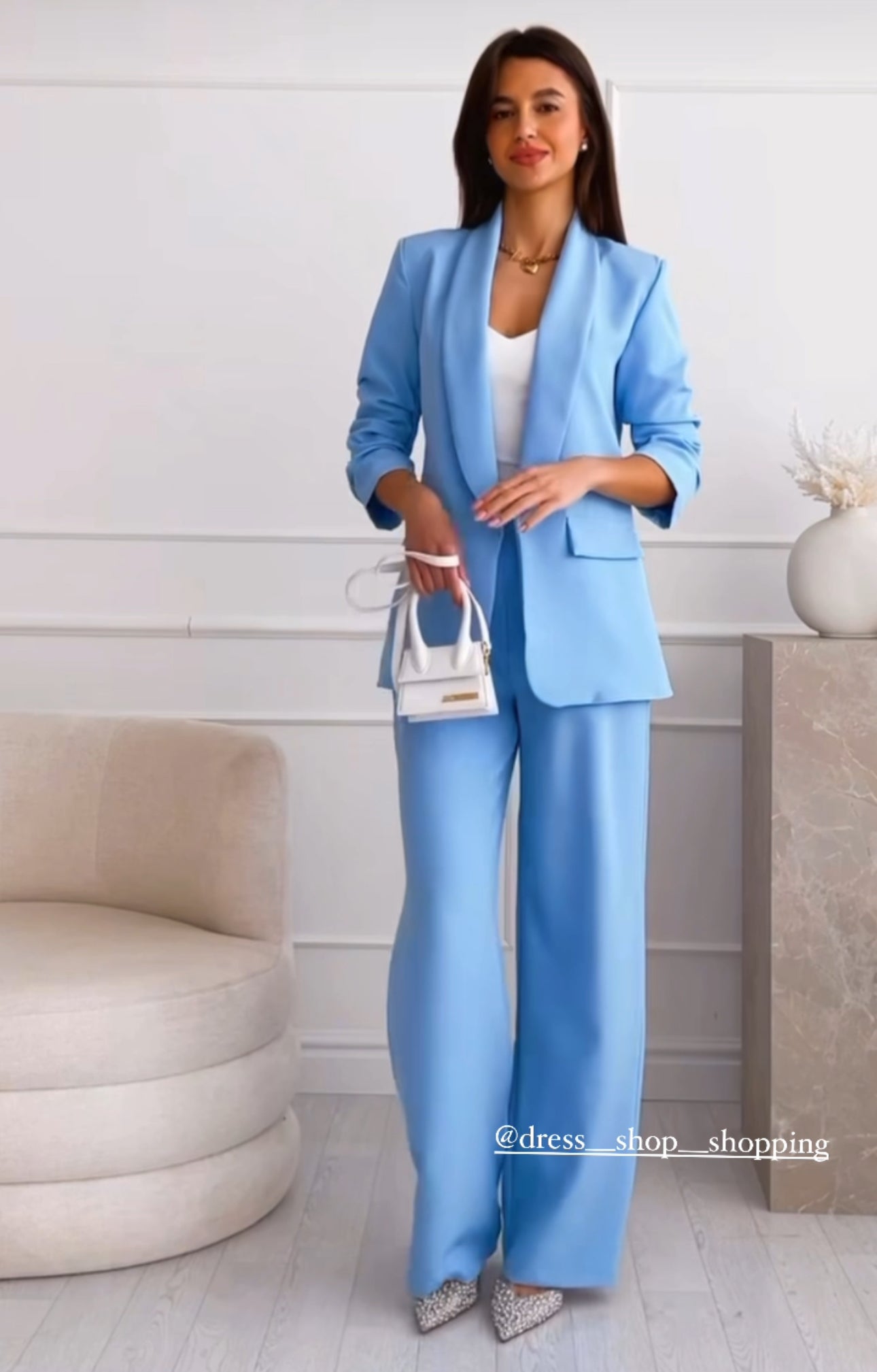 Promozione Tailleur Alessia Giacca e pantaloni palazzo vestibilita morbida comoda taglie dalla 38 alla 56 Made in Italy 🇮🇹