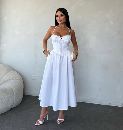 Long dress ALICE Realizzato in cotone misto, offre freschezza e comfort non fartelo scappare