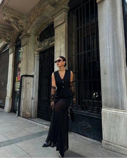 Set KATIA gilet con gonna