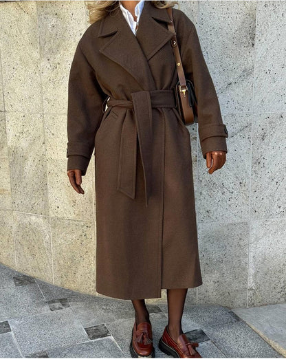 Cappotto LISA in lana 100% Made in Italy 🇮🇹 foderato con cinta in coordinato