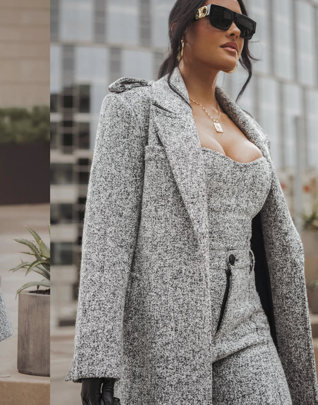 Outfit MILANO in promozione con corpetto e pantaloni palazzo in coordinato Made in Italy