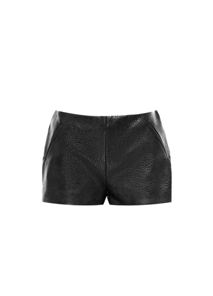 Set EVA L'eleganza contemporanea del completo in pelle. Giubbotto & Shorts in promozione
