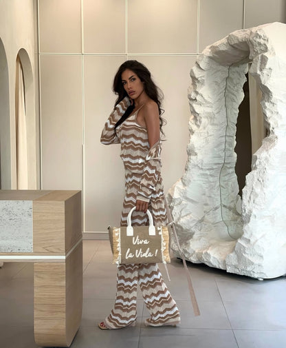 Completo ZIG ZAG con borsa viva la vida in omaggio Disponibilità limitata — affrettati prima che finisca!