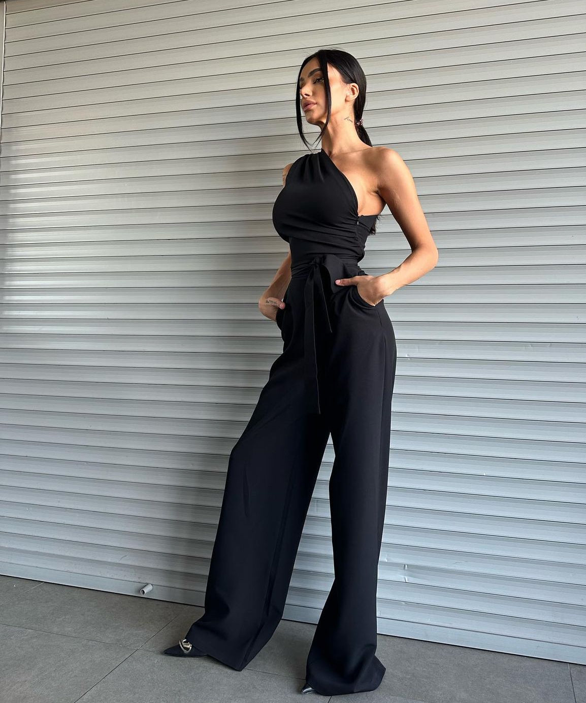 Jumpsuit TERRY elegante mono spalla