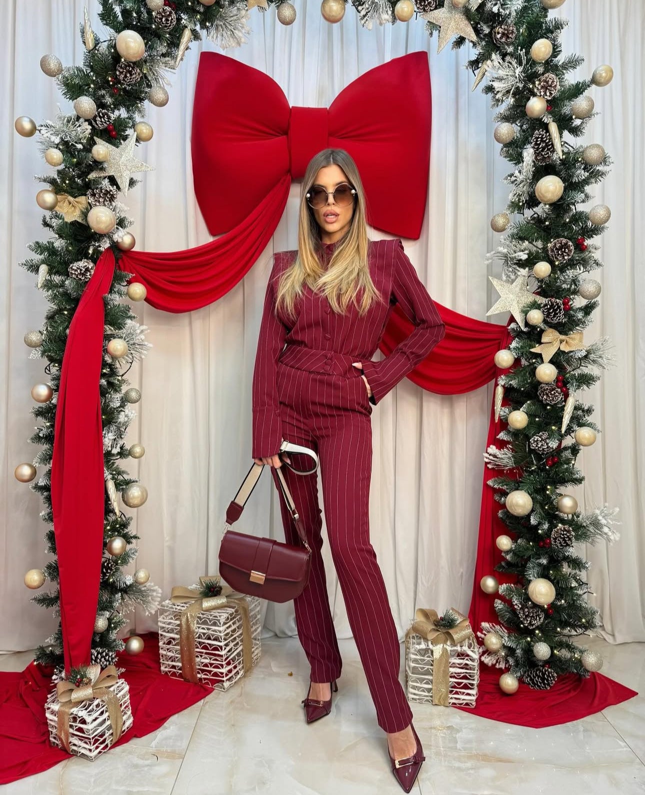 Coordinato GAIA con camicia e pantaloni in tessuto punto Roma