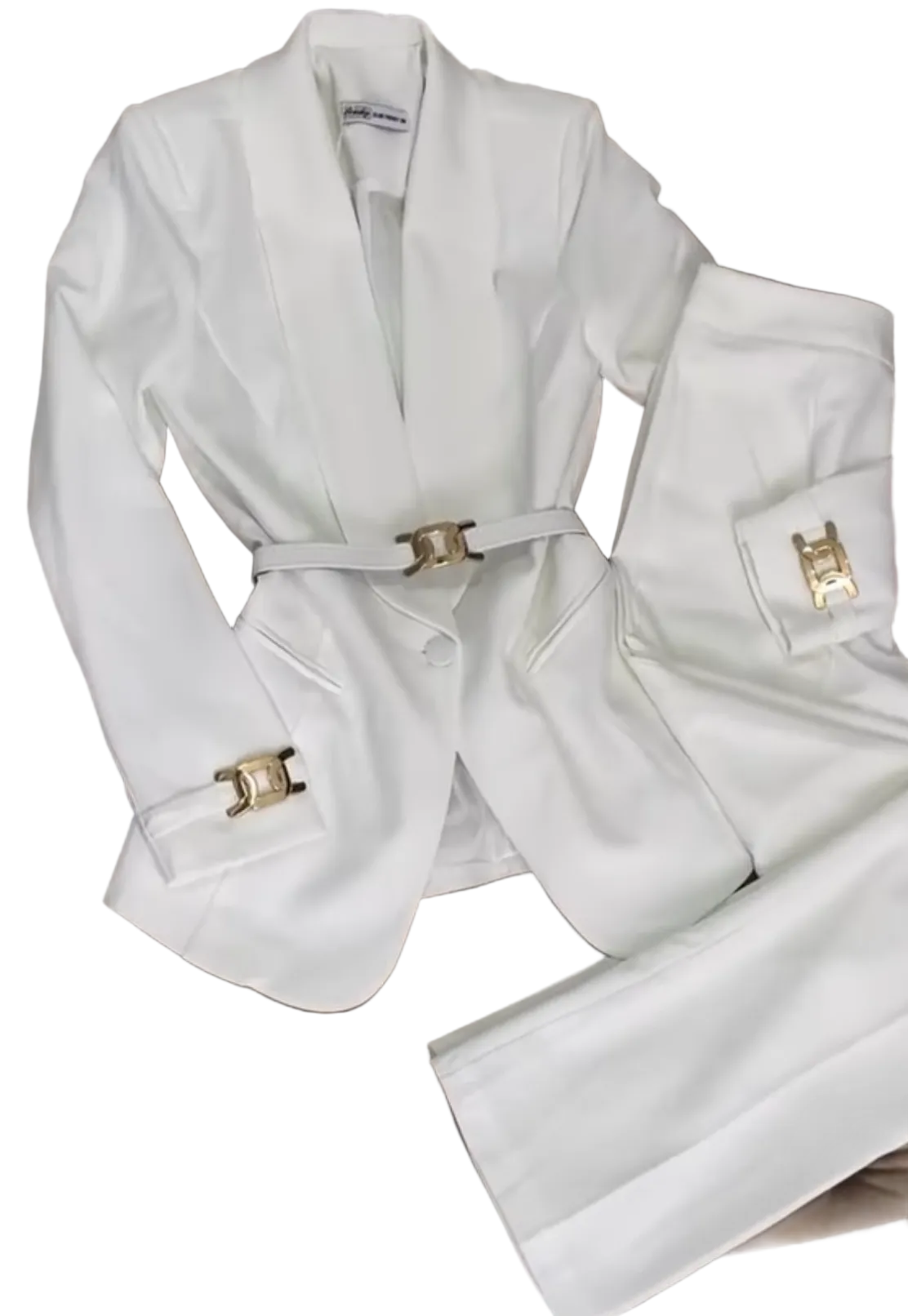 Tailleur Elisabetta dal design sofisticato e ultra femminile, perfetto per chi ama uno stile deciso ed elegante.