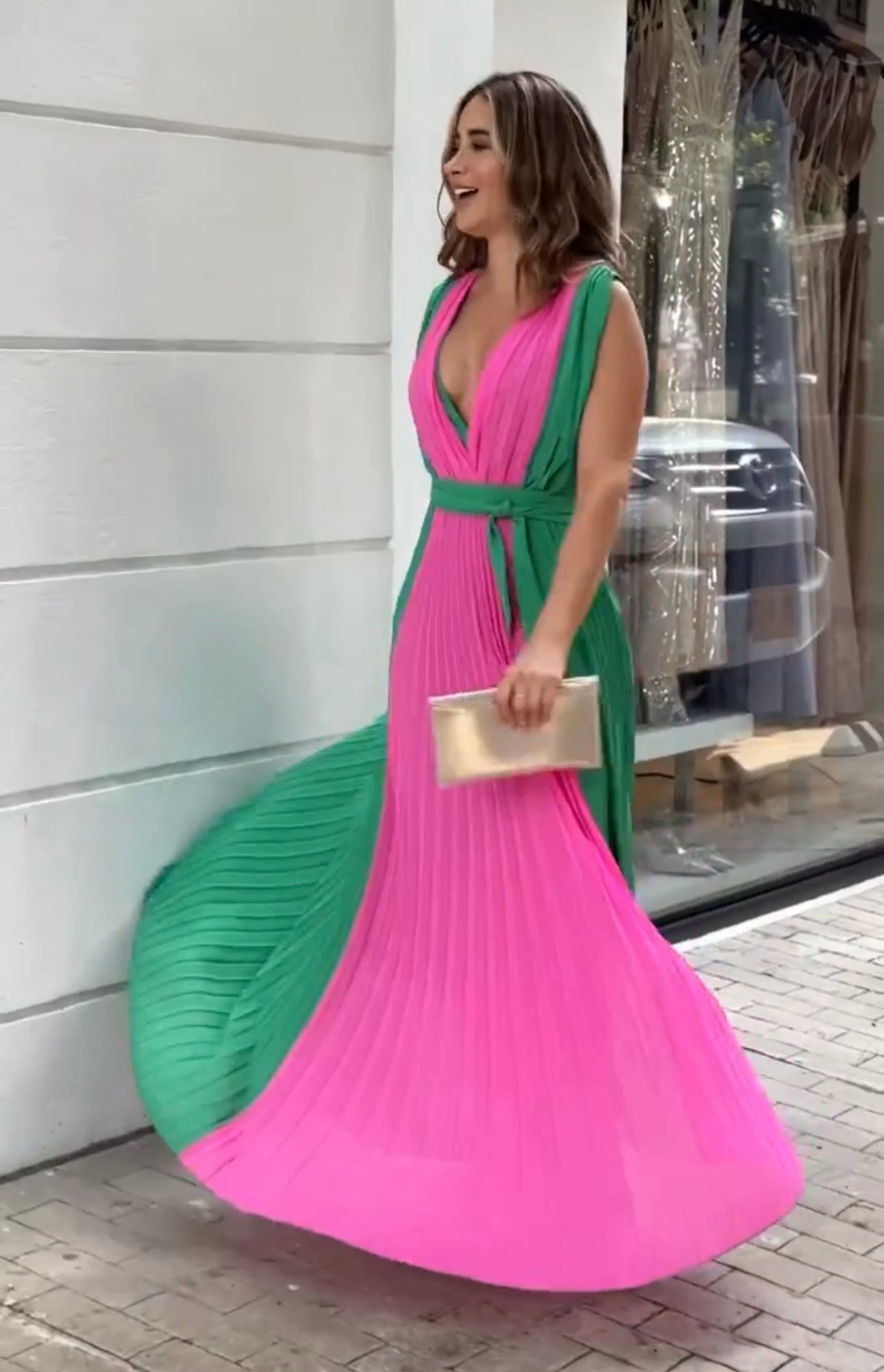 Vestito ALBA in chiffon Made in Italy