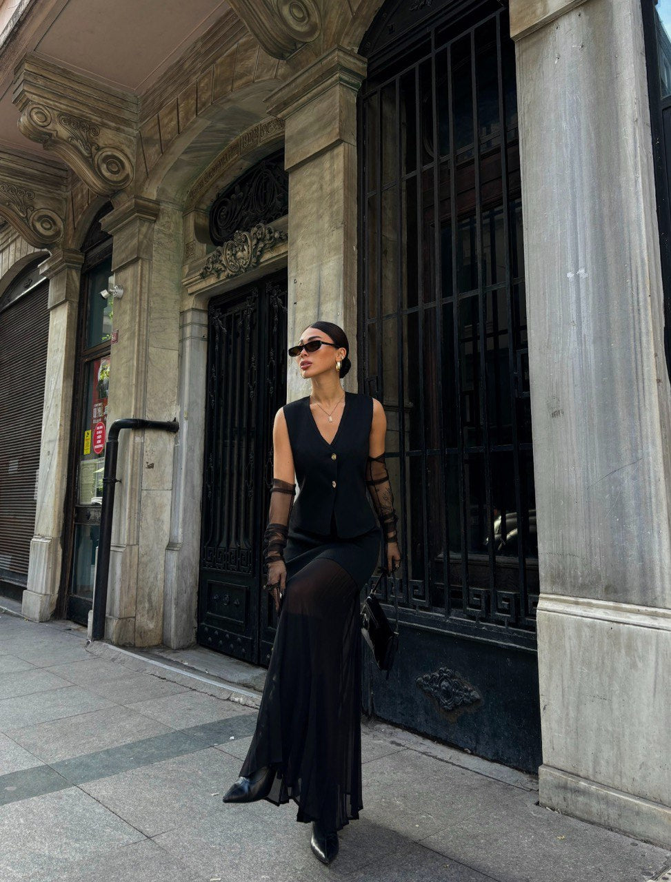 Set KATIA gilet con gonna