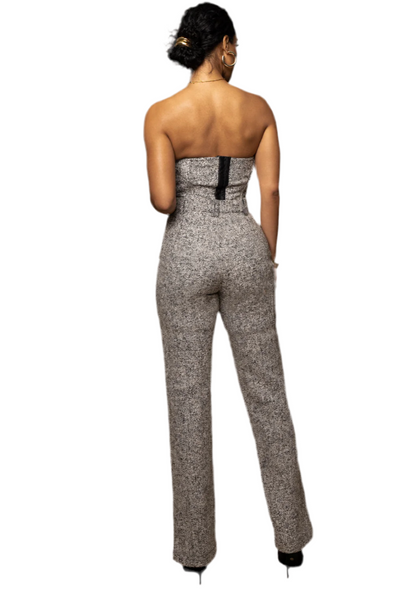 Outfit MILANO in promozione con corpetto e pantaloni palazzo in coordinato Made in Italy