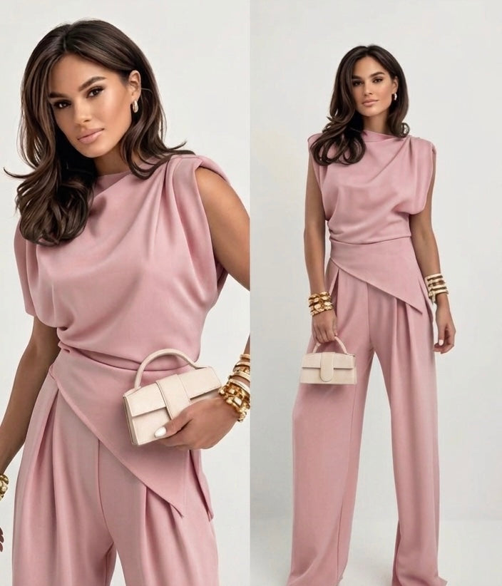 SetCord MORENA elegante top e pantaloni gamba larga