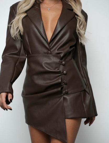 Blazer Dress BEATRICE in ecopelle