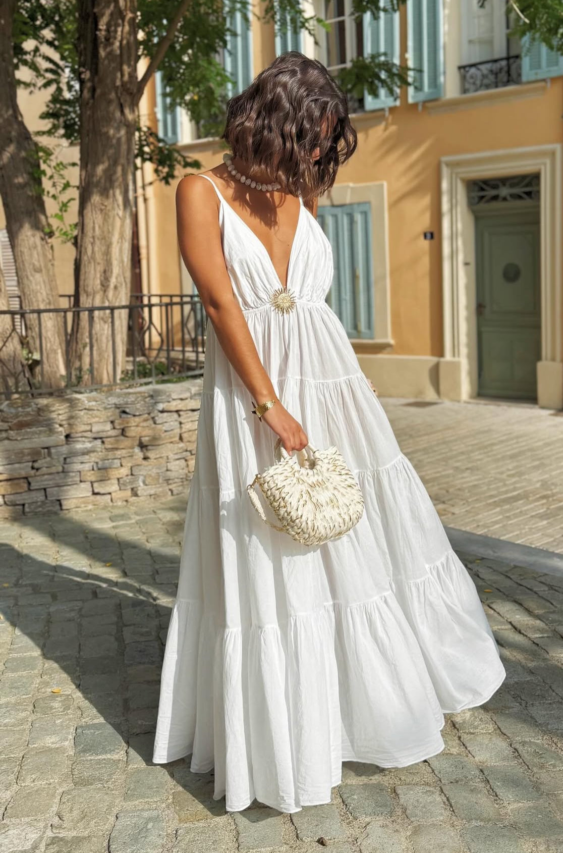 Abito SOLE in lino, perfetto per l'estate, disponibile in tutte le taglie da xs a XXL. Con elastico in vita e bretelle regolabili. Promozione limitata! Risparmia ora!