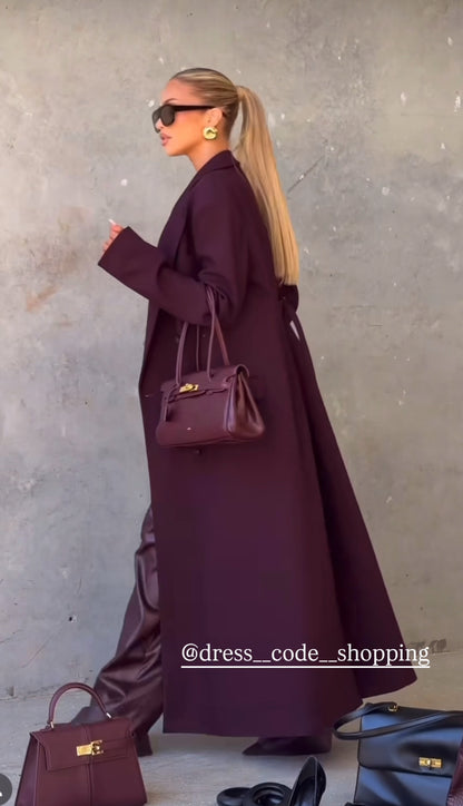 Outfit Anita Cappotto+Body+Pantalone in Eco-Pelle – Eleganza MetropoIitana