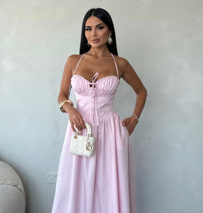 Long dress ALICE Realizzato in cotone misto, offre freschezza e comfort non fartelo scappare