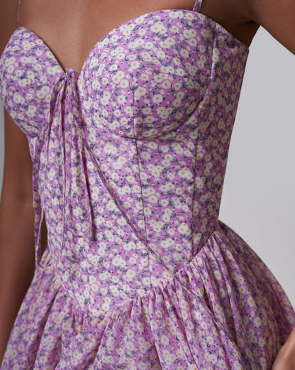 Mini Dress BELLA con pantaloncini e stampa a fiori