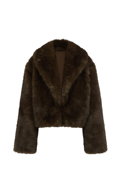 Crop Eco-Fur Jacket – Luxe Edition "Essenziale per la stagione fredda: caldo, leggero e irresistibilmente glam."