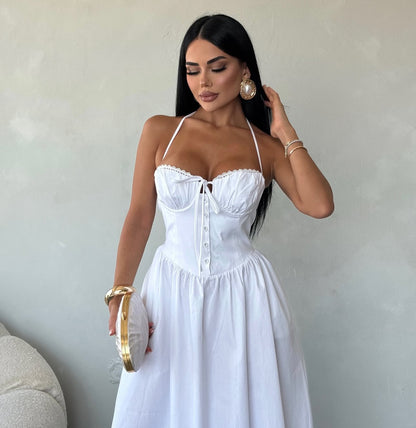 Long dress ALICE Realizzato in cotone misto, offre freschezza e comfort non fartelo scappare