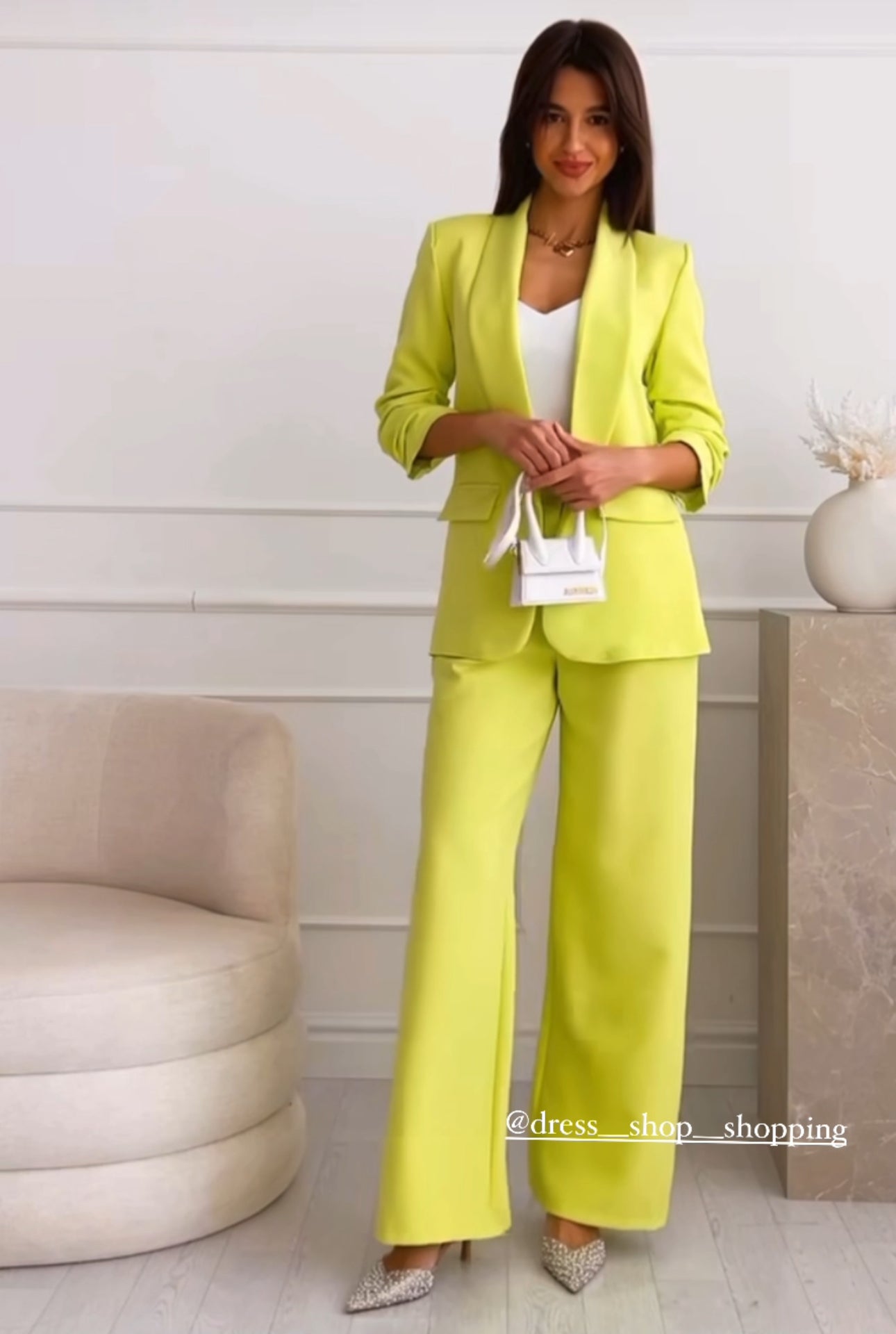 Promozione Tailleur Alessia Giacca e pantaloni palazzo vestibilita morbida comoda taglie dalla 38 alla 56 Made in Italy 🇮🇹