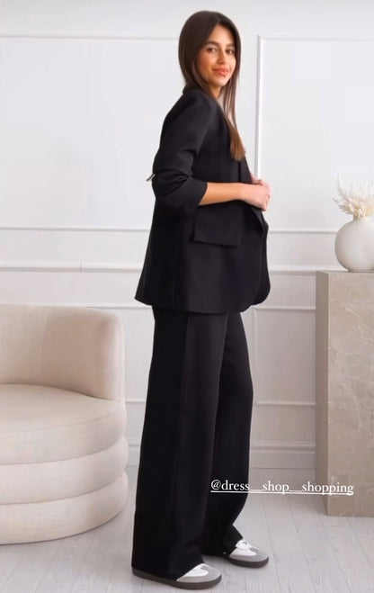 Promozione Tailleur Alessia Giacca e pantaloni palazzo vestibilita morbida comoda taglie dalla 38 alla 56 Made in Italy 🇮🇹