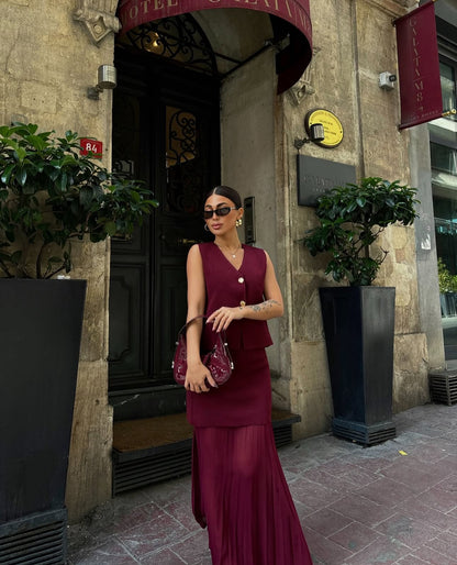 Set KATIA gilet con gonna