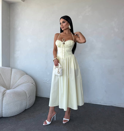 Long dress ALICE Realizzato in cotone misto, offre freschezza e comfort non fartelo scappare