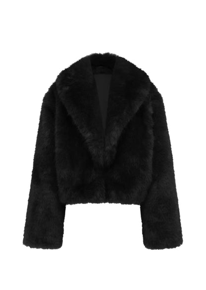Crop Eco-Fur Jacket – Luxe Edition "Essenziale per la stagione fredda: caldo, leggero e irresistibilmente glam."