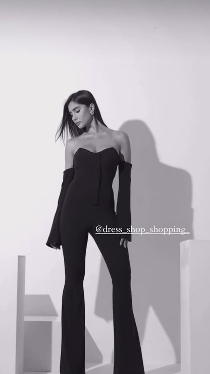 Jumpsuit con manica rimovibile
