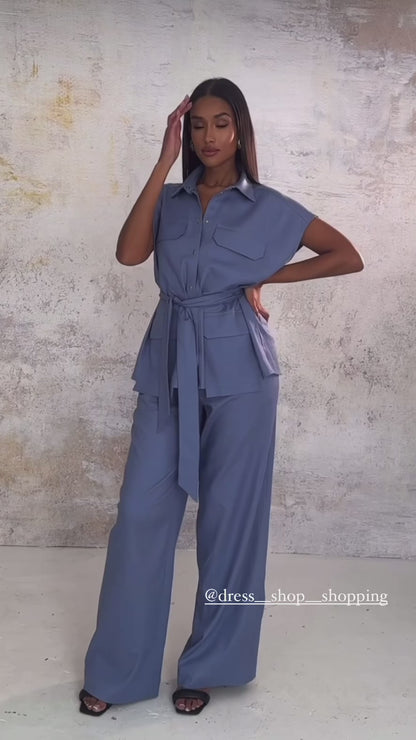 Tailleur ESMERALDA in Lino 100% Made in Italy taglie dalla 38 alla 54